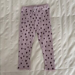 Zara Lilac Heart Print Leggings